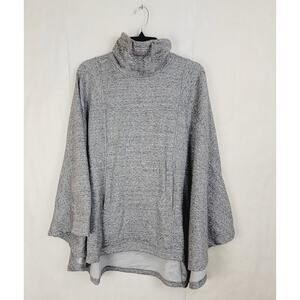 Ugg grey fleece lined double knit poncho Size S/XS Cozycore Comfycore Preppy